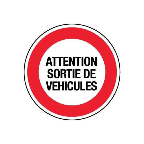 Panneau danger sortie de véhicules (REFAB2045)
